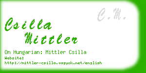 csilla mittler business card